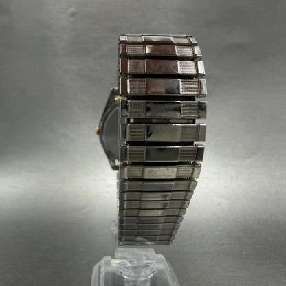 Seiko Pulsar Watch Men 35mm Silver Dial Two Tone Daydate VX33-0AB0 New Battery7