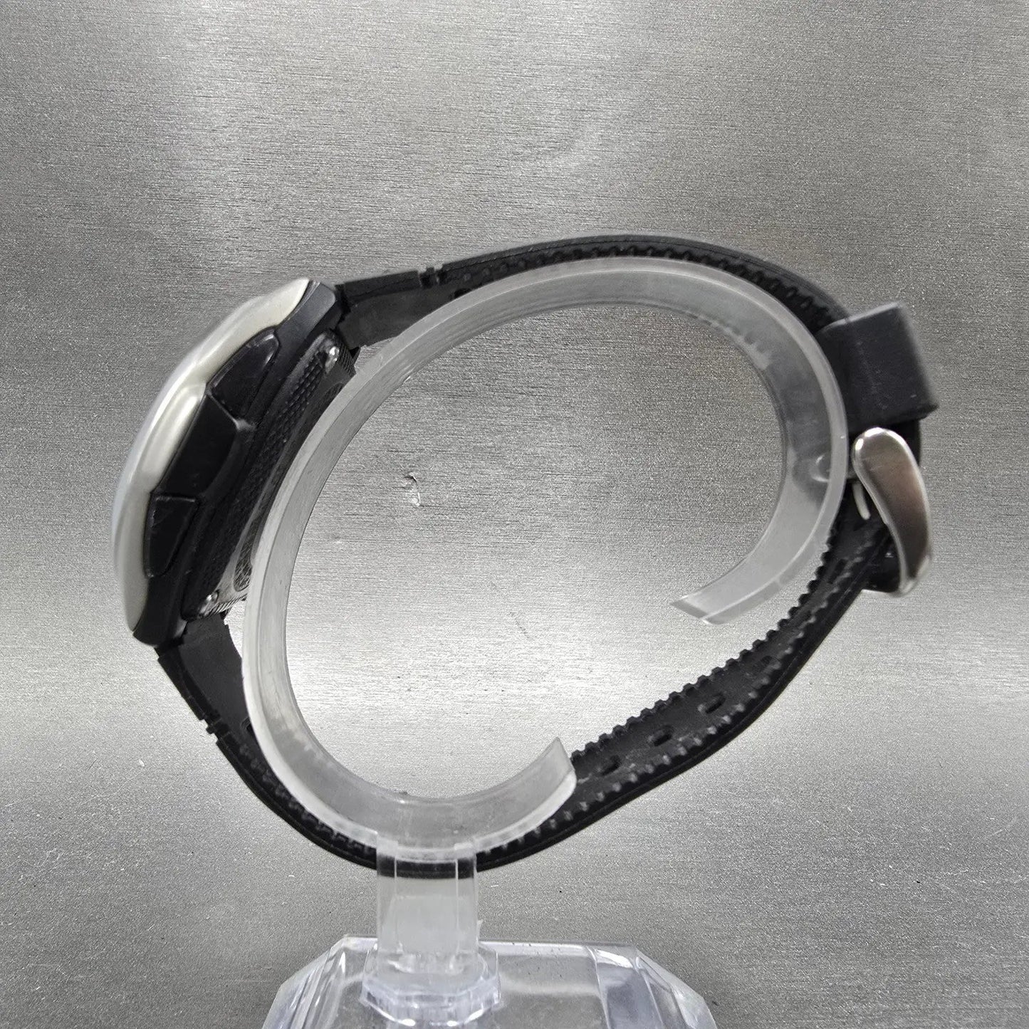Casio Waveceptor WVQ-201HA Watch Men 41mm Black Dial Silver Tone Date Solar Runs7