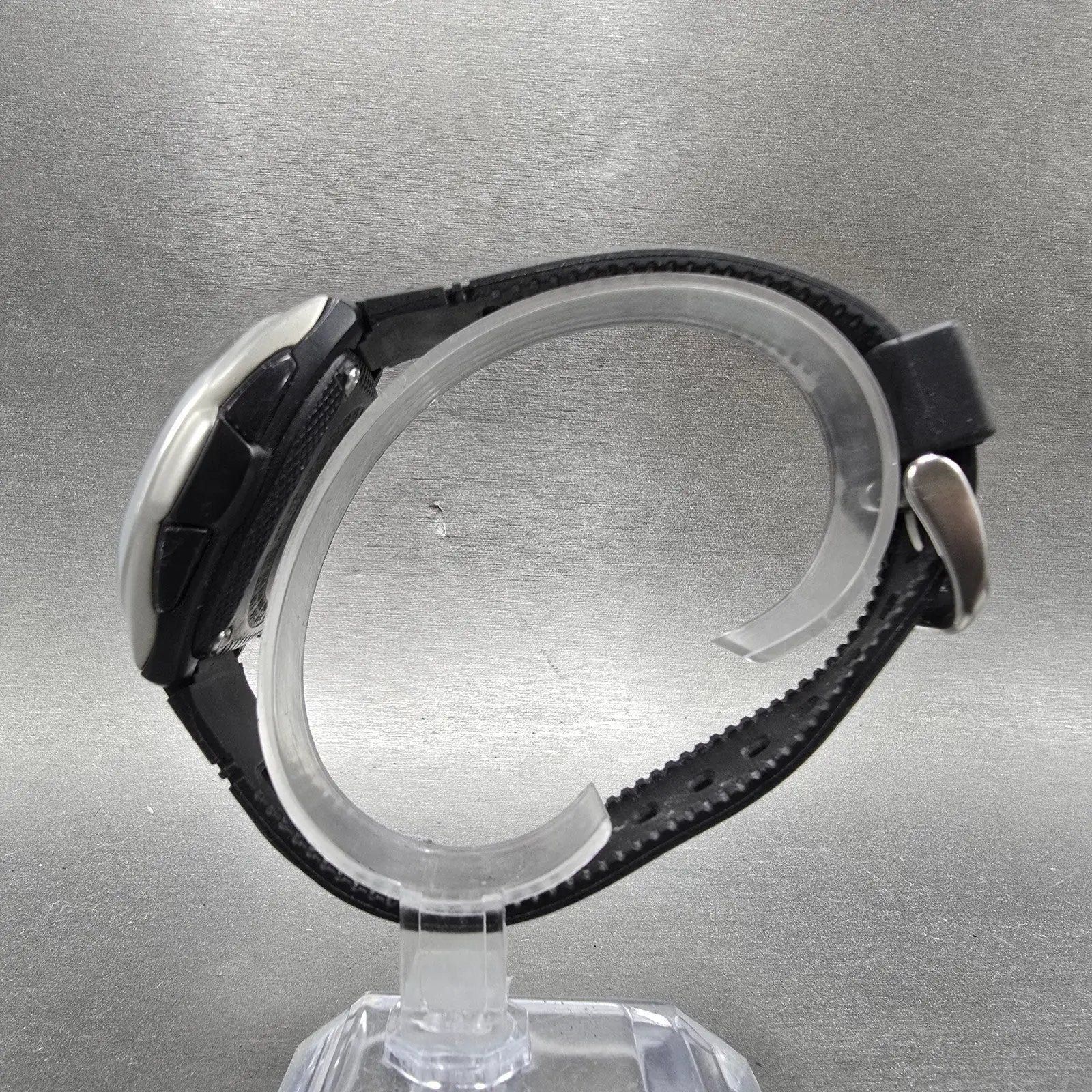 Casio Waveceptor WVQ-201HA Watch Men 41mm Black Dial Silver Tone Date Solar Runs7