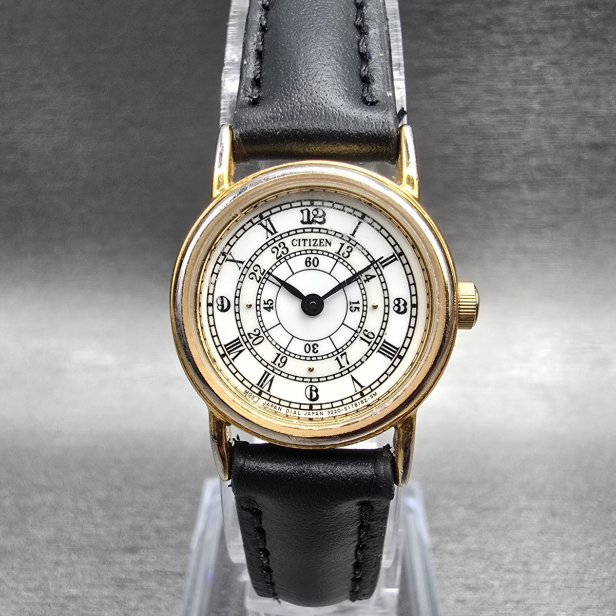 Citizen Watch Women 21mm White Dial Gold Tone Round 3220-S04573 New Battery0