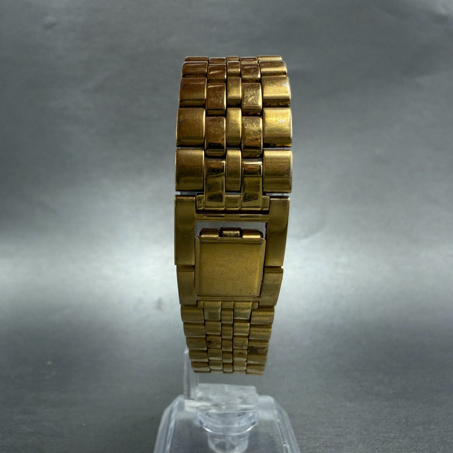 Pulsar Tank Watch Men 27mm White Dial Gold Tone Date Rectangle VX32-X154 NewBatt7