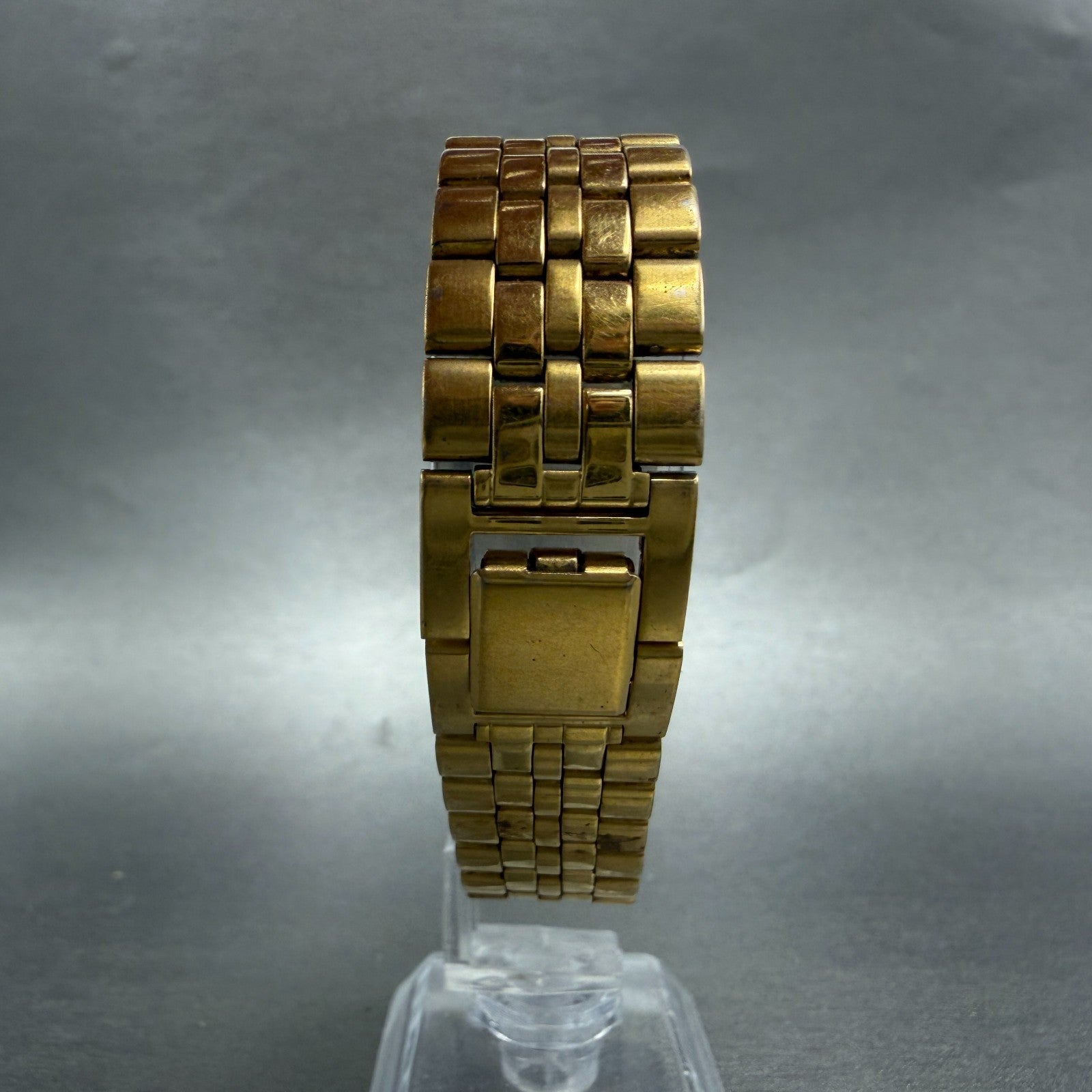 Pulsar Tank Watch Men 27mm White Dial Gold Tone Date Rectangle VX32-X154 NewBatt7