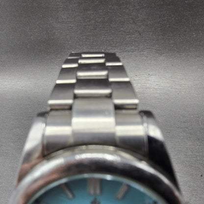 Aknight Watch Men 39mm Blue Dial Silver Tone Date Round AK-2113G New Battery4