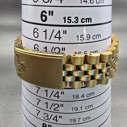 Seiko President Watch Men 35mm Gold Dial Gold Tone Daydate 5Y23-8A60 New Battery9