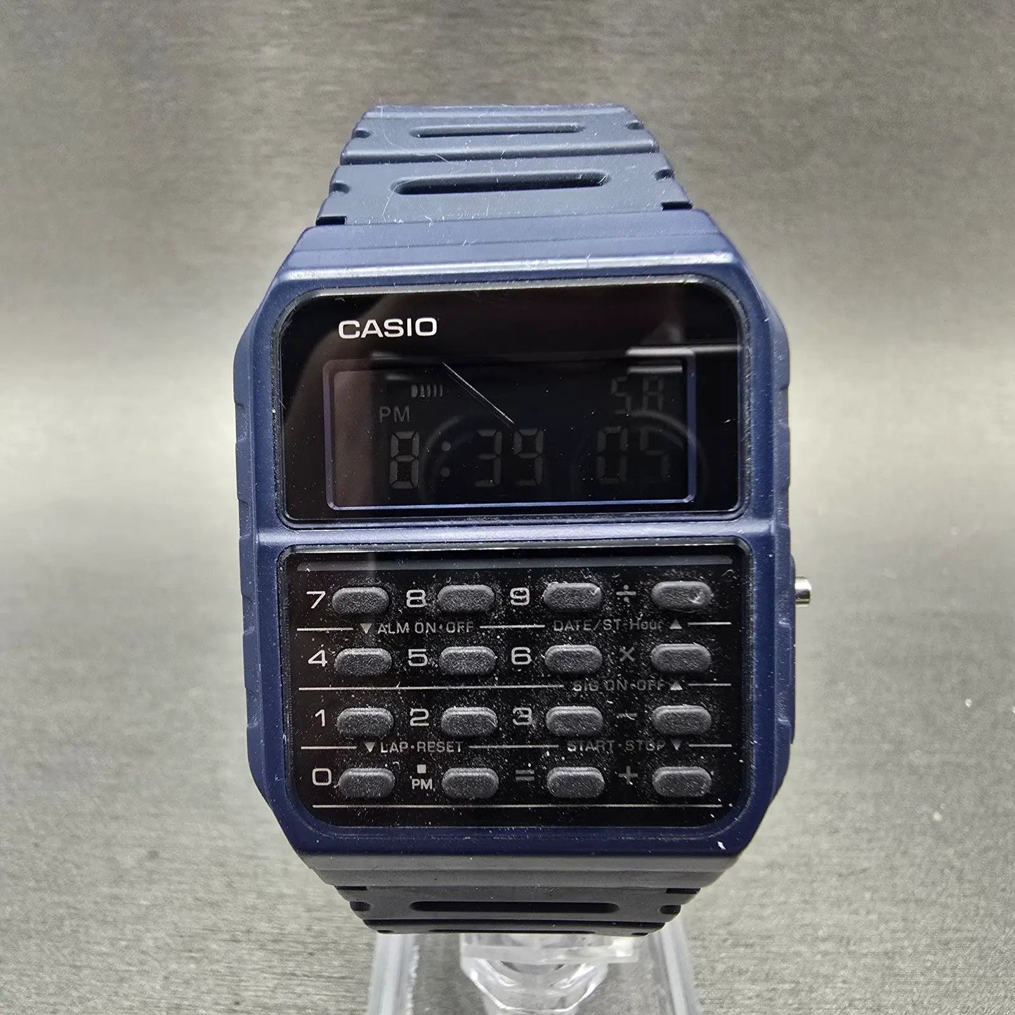 Casio Calculator CA-53W Watch Men 34mm Black Alarm Chronograph New Battery0