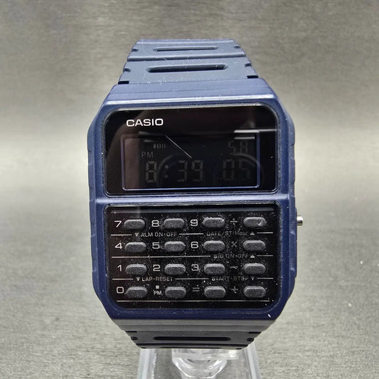 Casio Calculator CA-53W Watch Men 34mm Black Alarm Chronograph New Battery0