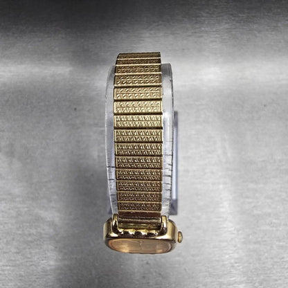 Seiko Watch Women 20mm Champagne Dial Gold Tone Rectangle 2P21-5340 New Battery4
