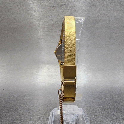 Seiko watch Women 19mm Champagne Dial Gold Tone Round V4011819 New Battery7