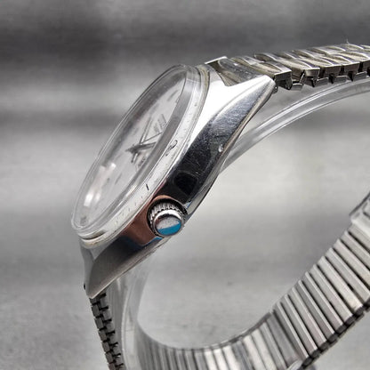 Citizen CQ Watch Men 36mm Silver Dial Silver Tone Daydate 1100-S63804 New Batt2