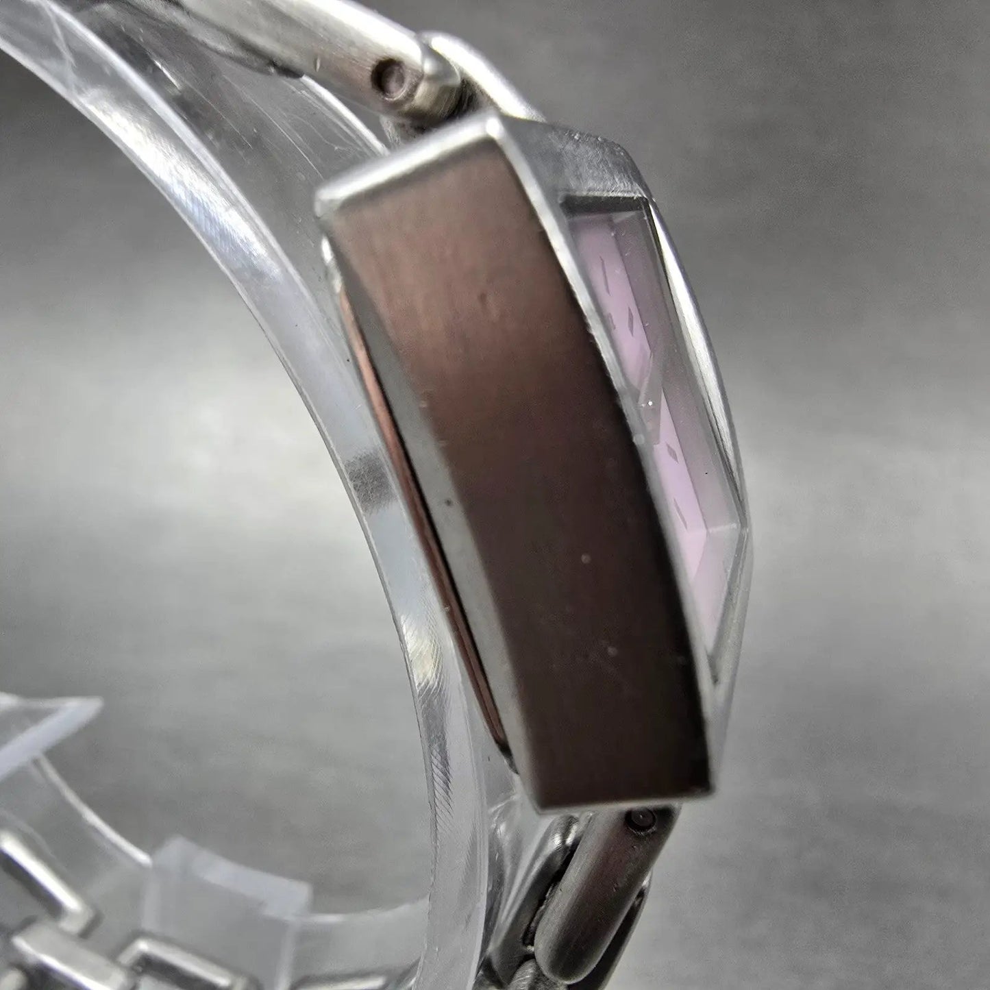 Nixon The Charm Watch Women 19mm Pink Dial Silver Tone Square New Battery3
