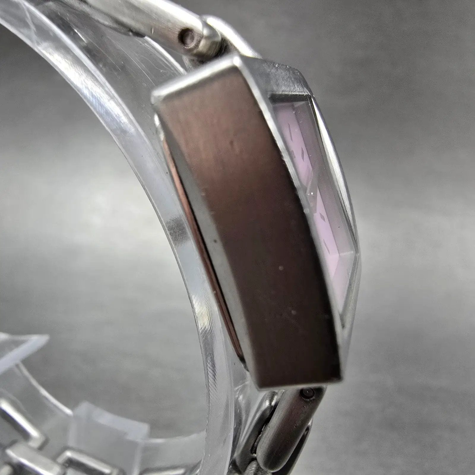 Nixon The Charm Watch Women 19mm Pink Dial Silver Tone Square New Battery3