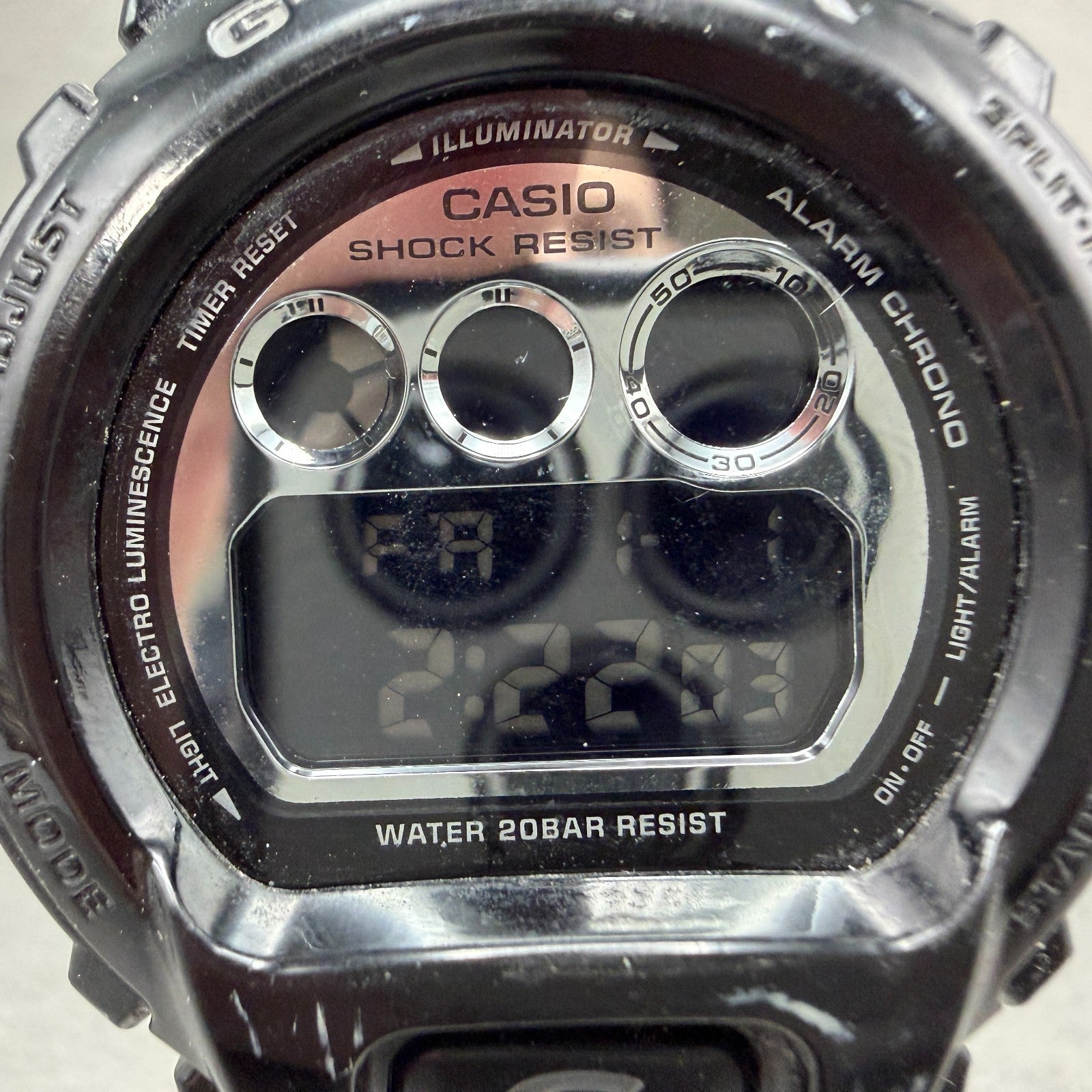 Casio G-Shock DW-6900NB Watch Men 50mm Digital LCD Black Tone Alarm Chrono Works1