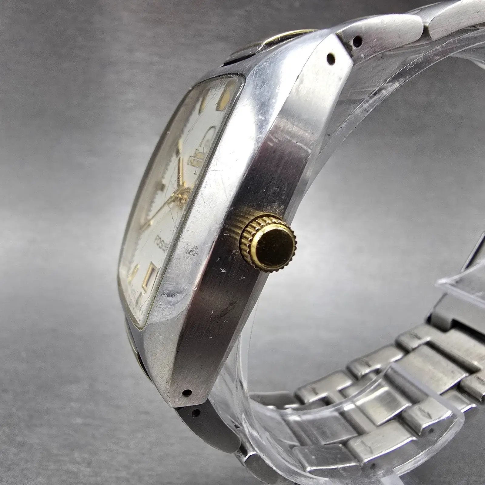 Fossil Ducks Unlimited Watch Men 33mm Silver Dial Two Tone Date PR1666 New Batt2