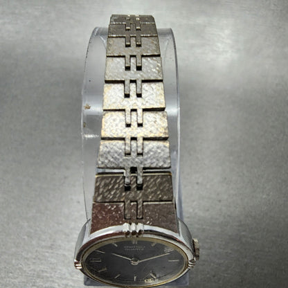 VTG Seiko Watch Women 19mm Blue Dial Silver Tone Round 1400-0250 New Battery