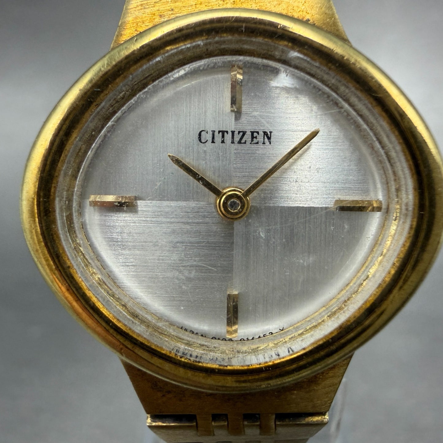 Citizen Watch Women 23mm White Dial Gold Tone Oval Manual Wind PARTS!!!!!!!!!!!!1