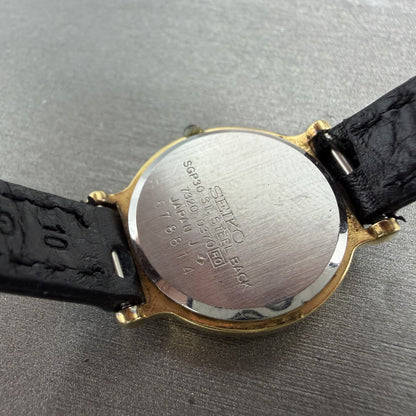 Seiko Exceline Watch 23mm Women Champagne Dial Gold Tone 7320-0370 New Battery9