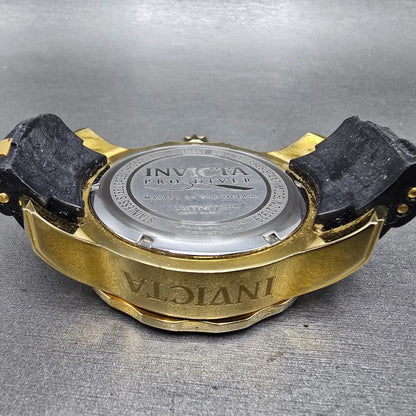 Invicta Pro Diver Chronograph Watch Men 48mm Blue Dial Gold Tone 21929 PARTS8