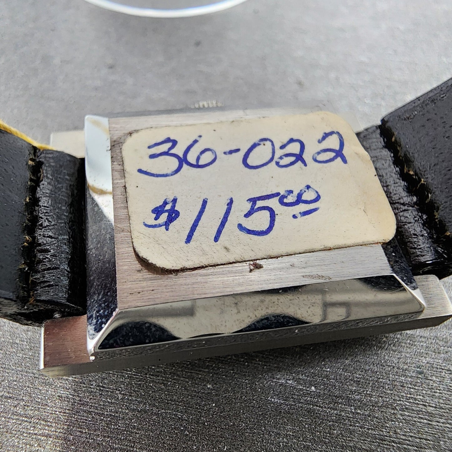 Bulova Accutron Tank Watch Women 20mm Green Dial Steel Rectangle 21903 NOS PARTS11