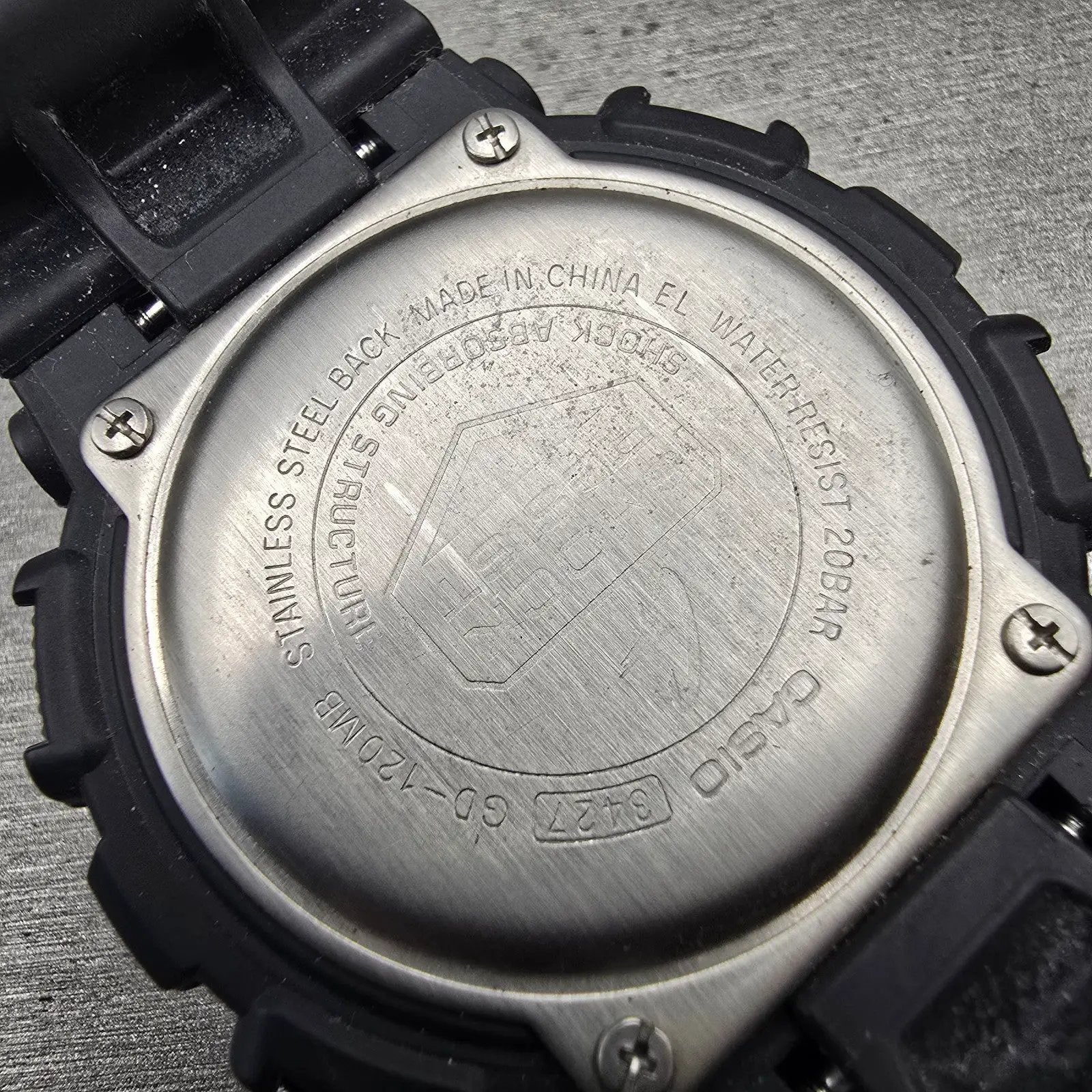 Casio G-Shock GD-120MB Watch Men 51mm Black Red Chronograph Alarm New Battery10