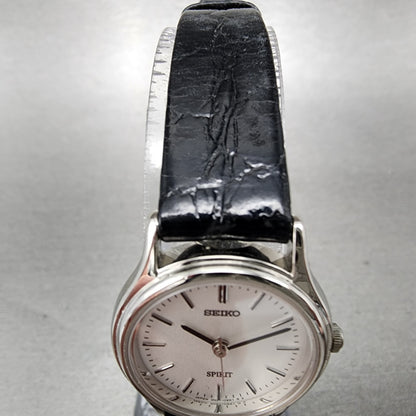 Seiko Spirt Watch Women 24mm White Dial Silver Tone Round 4n210450 New Battery4