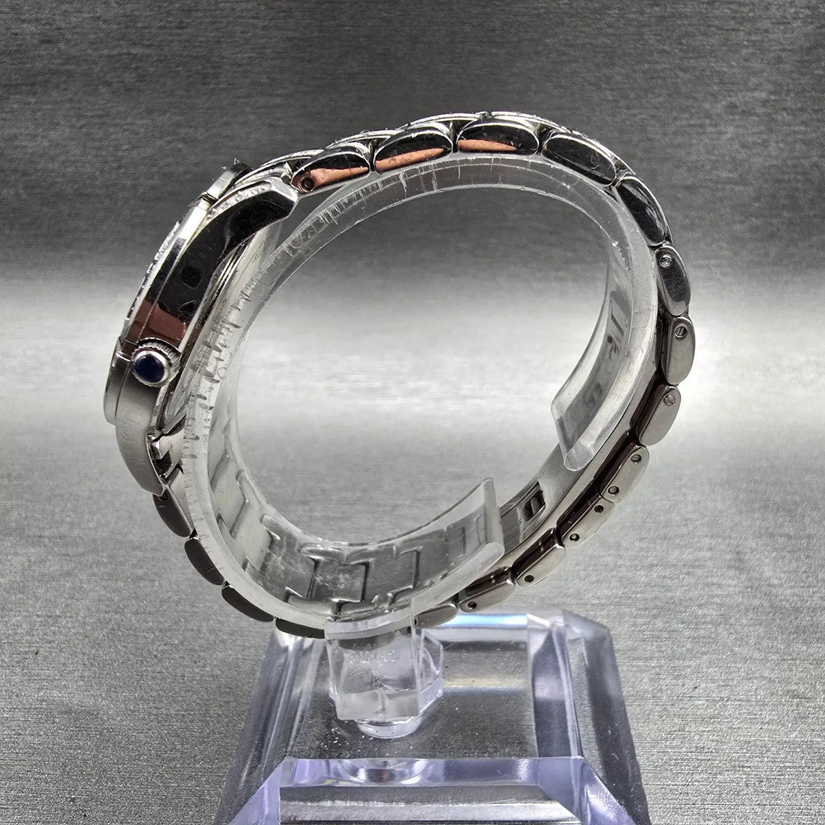 Bulova Watch Women 30mm MOP Dial Silver Tone Crystals Round 96L116 New Battery6