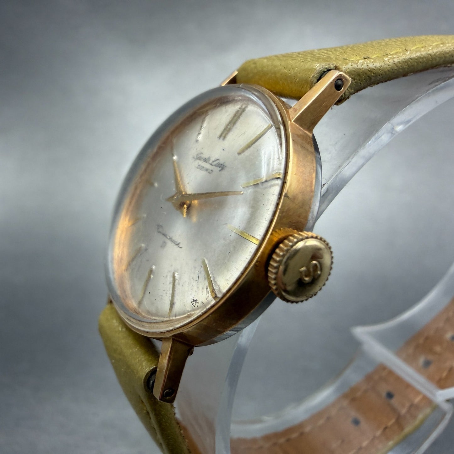 Seiko Sports Lady Watch Women 24mm Silver Dial Gold Tone Round Manual 6512 Runs2