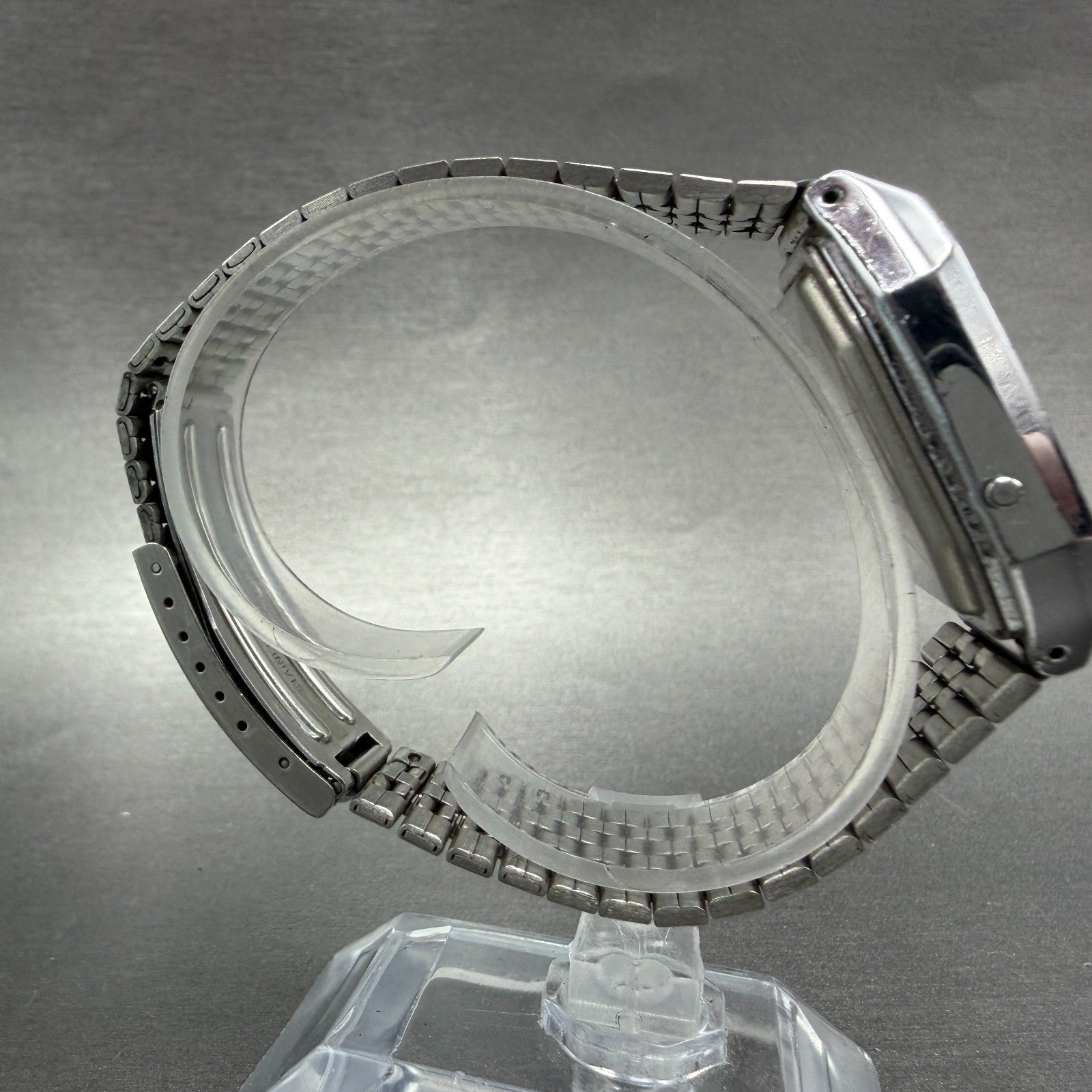 Casio Analog Digital Watch Men 31mm Silver Dial Silver Tone AQ-321 PARTS ABC VTG9