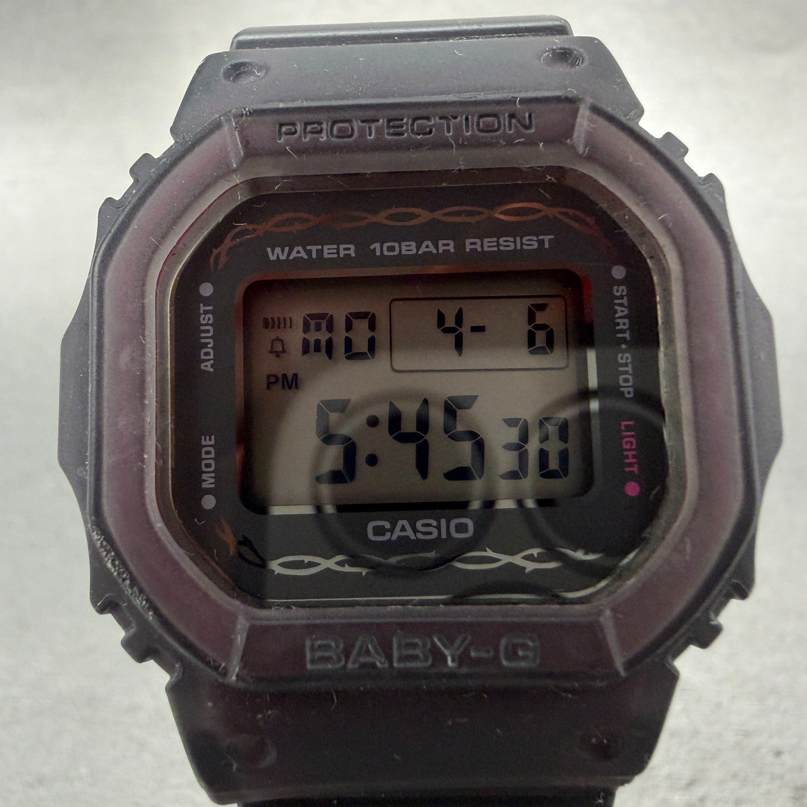 Casio Baby-G BGD-565RS Watch Women 38mm Gray Pink Alarm Chrono New Battery1