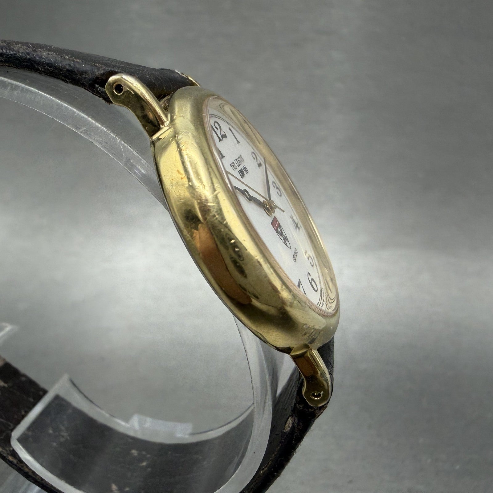 Seiko The League AMP 101 Watch Men 31mm White Dial Gold Tone 5p316190 New Batt3