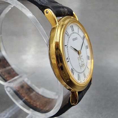 Seiko Watch Women 26mm White Dial Gold Tone Round 1n000d59 New Battery3