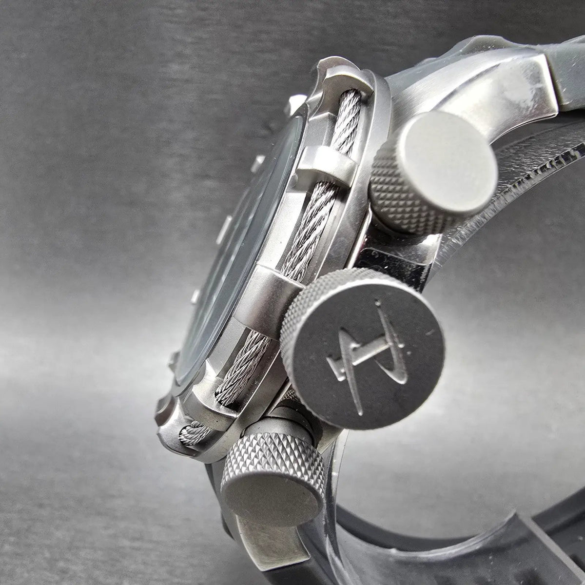 Invicta Reserve Bolt Chronograph Watch Men 50mm Gray Dial Steel Date New Battery3