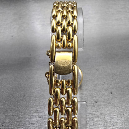 Seiko Creo Watch Women 22mm Champagne Dial Gold Tone Round 2P21-0250 New Battery7