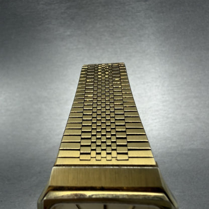 Citizen Forma Tank Watch Men 31mm Champagne Dial Gold Tone Daydate New Battery4