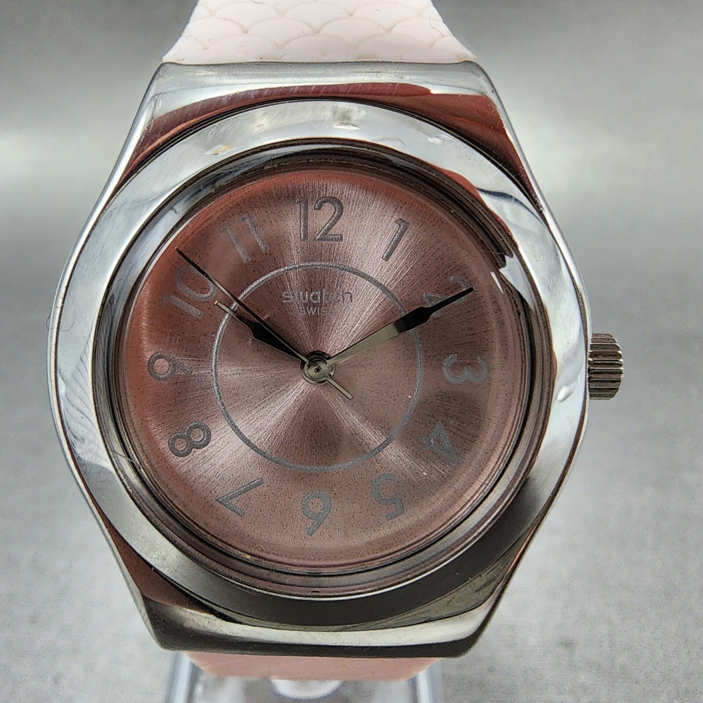 Swatch Irony COCO HO Watch Women 33mm Pink Dial Steel Round YLZ101 New Battery1