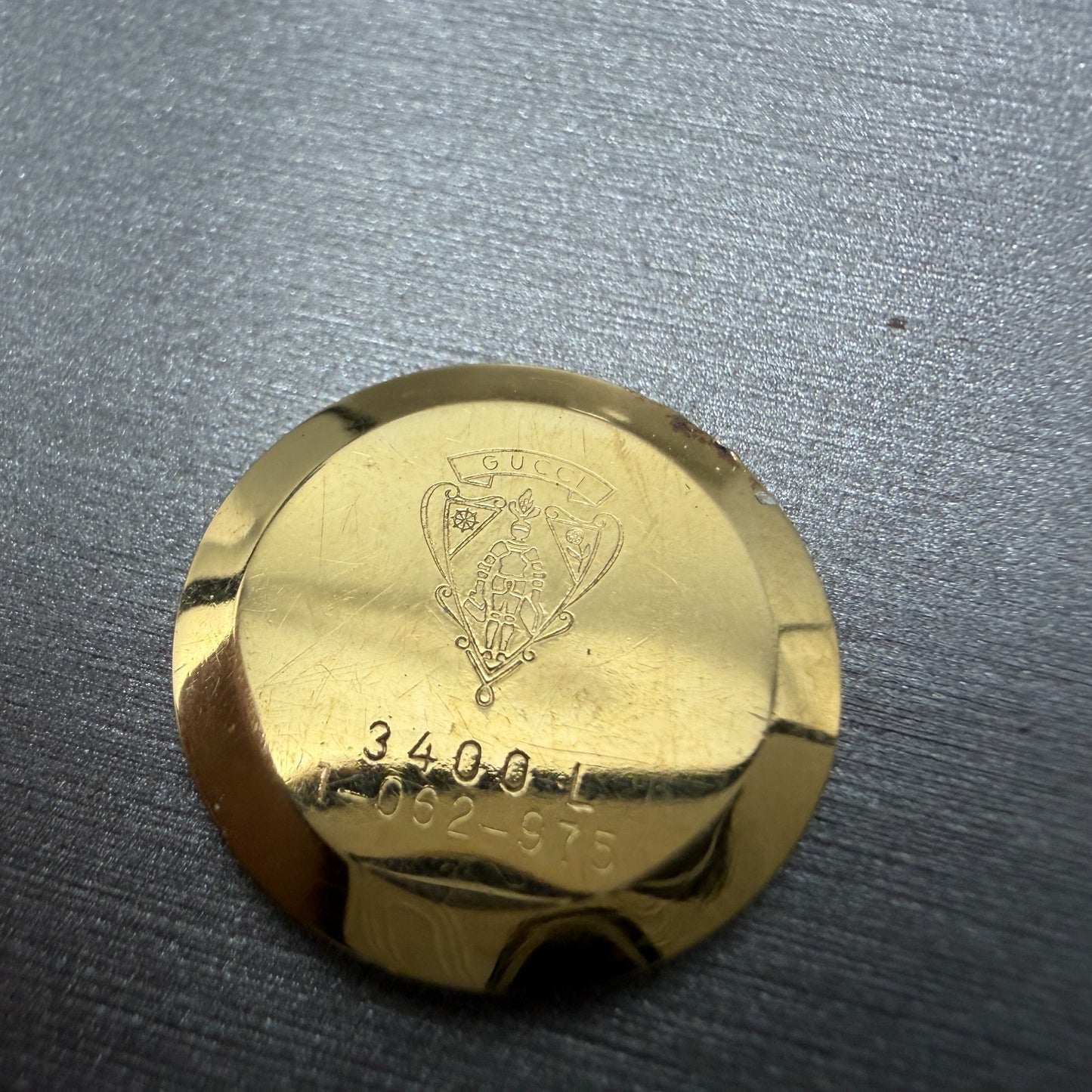Gucci 3400L Watch Women 22mm Black Dial Gold Plated Round READ!!! PARTS11