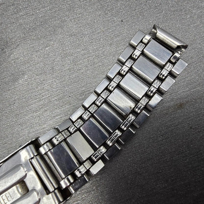 Citizen Bracelet 12mm Stainless Steel Silver Tone Tri Folding Clasp Vintage9