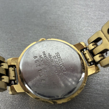 Seiko Watch Women 21mm Champagne Dial Gold Tone Round 1N00-1E09 New Battery LPU9