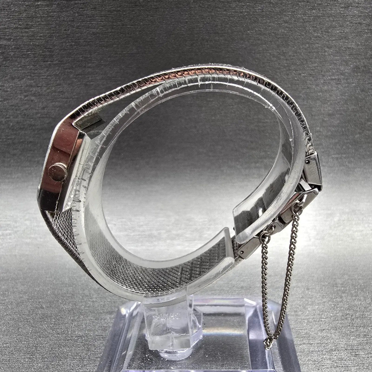 Seiko Watch Women 16mm Silver Dial Silver Tone Rectangle 16-3269 New Battery JP36