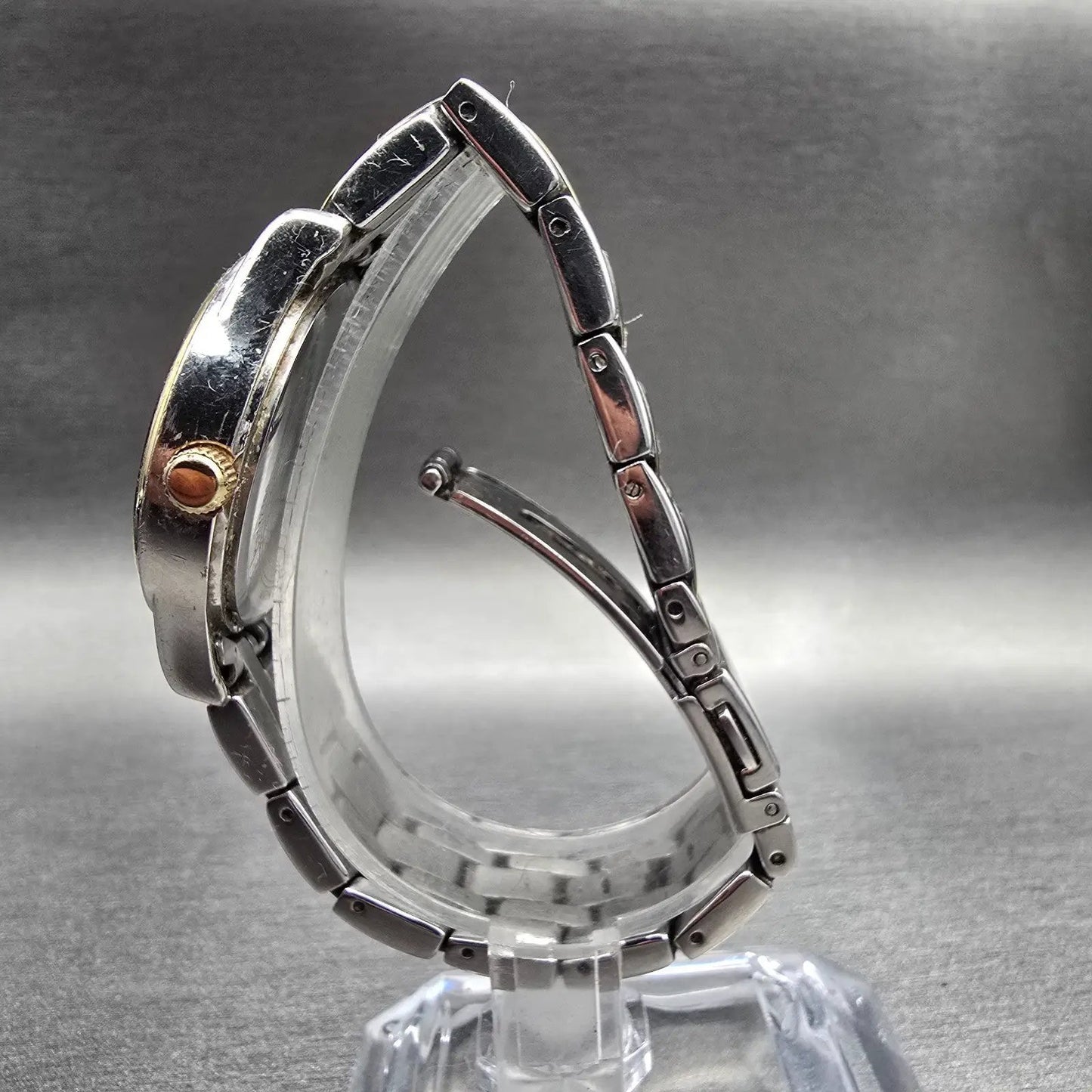 Bulova Watch Women 30mm Silver Dial Two Tone Round 98L218 New Battery6