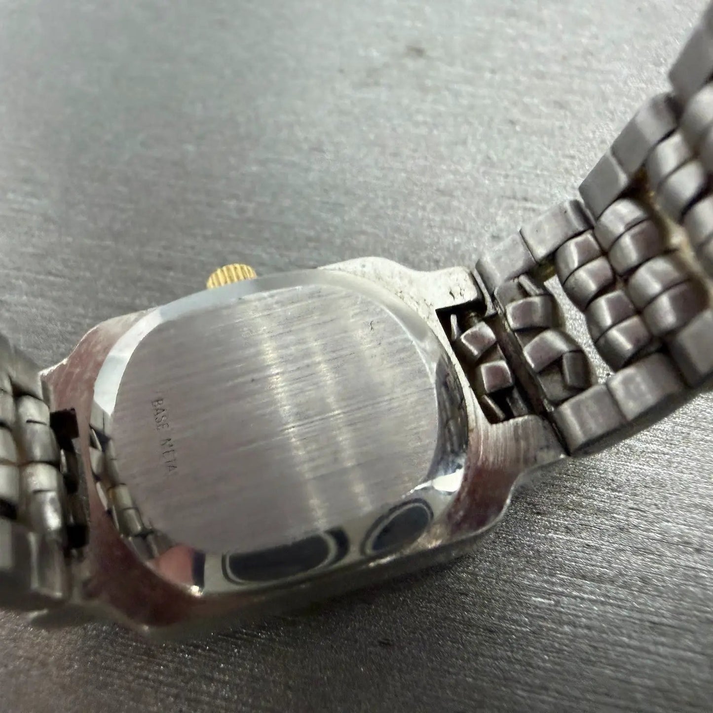 Wittnauer Tank Watch Women 17mm White Dial Two Tone Ck 2447 5000 New Battery9