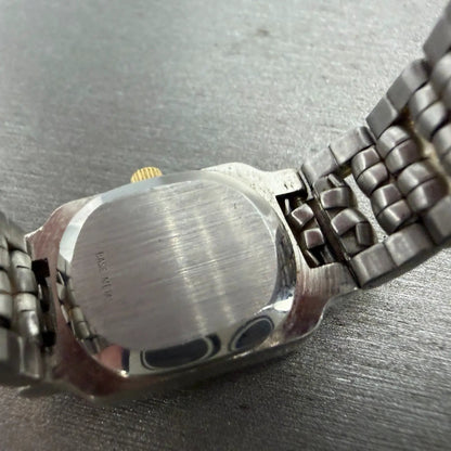 Wittnauer Tank Watch Women 17mm White Dial Two Tone Ck 2447 5000 New Battery9