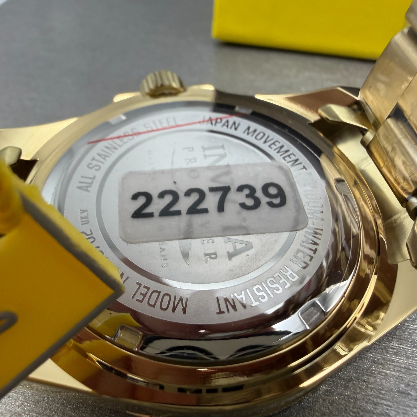 Invicta Pro Diver Watch Men 43mm Green Dial Gold Tone Bracelet Round 497026