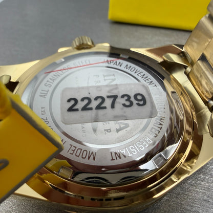 Invicta Pro Diver Watch Men 43mm Green Dial Gold Tone Bracelet Round 497026