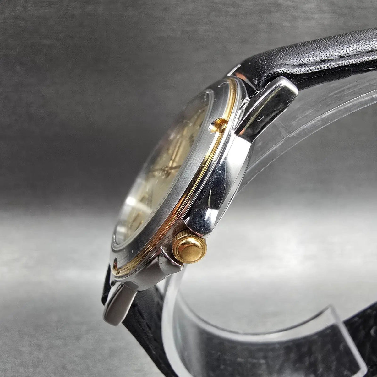Seiko Avenue Watch Men 33mm Champagne Dial Two Tone Round 7N01-635A New Battery2