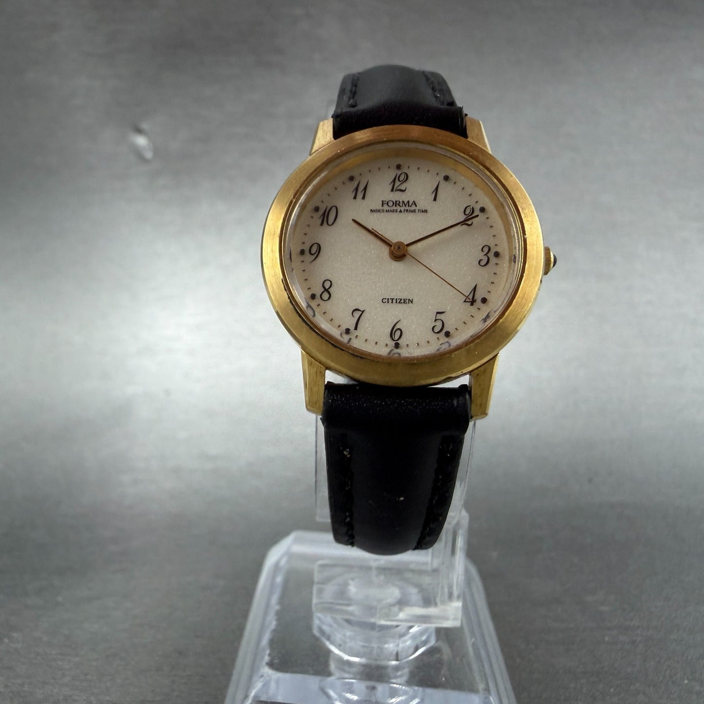 Citizen Forma Watch Women 24mm Cream Dial Gold Tone Round 5930-F90150 New Batt5