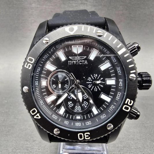 Invicta Seaspider Chronograph Watch Men 50mm Black Dial Black Tone 14862 PARTS0