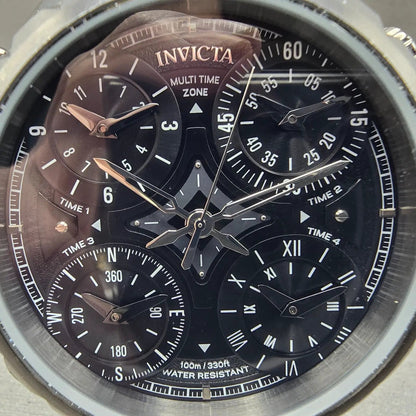 Invicta Coalition Forces Watch Men 57mm Black Dial Black Tone Round New Battery1