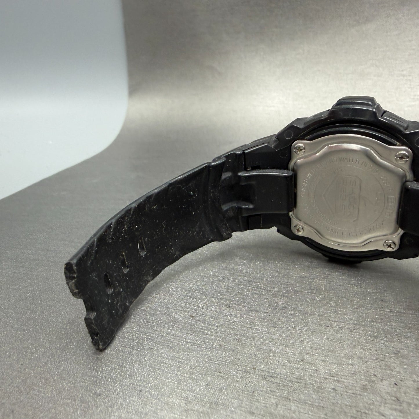 Casio G-Shock GW-1500A Watch Men 48mm Analog Digital Black BROKEN BAND Runs10