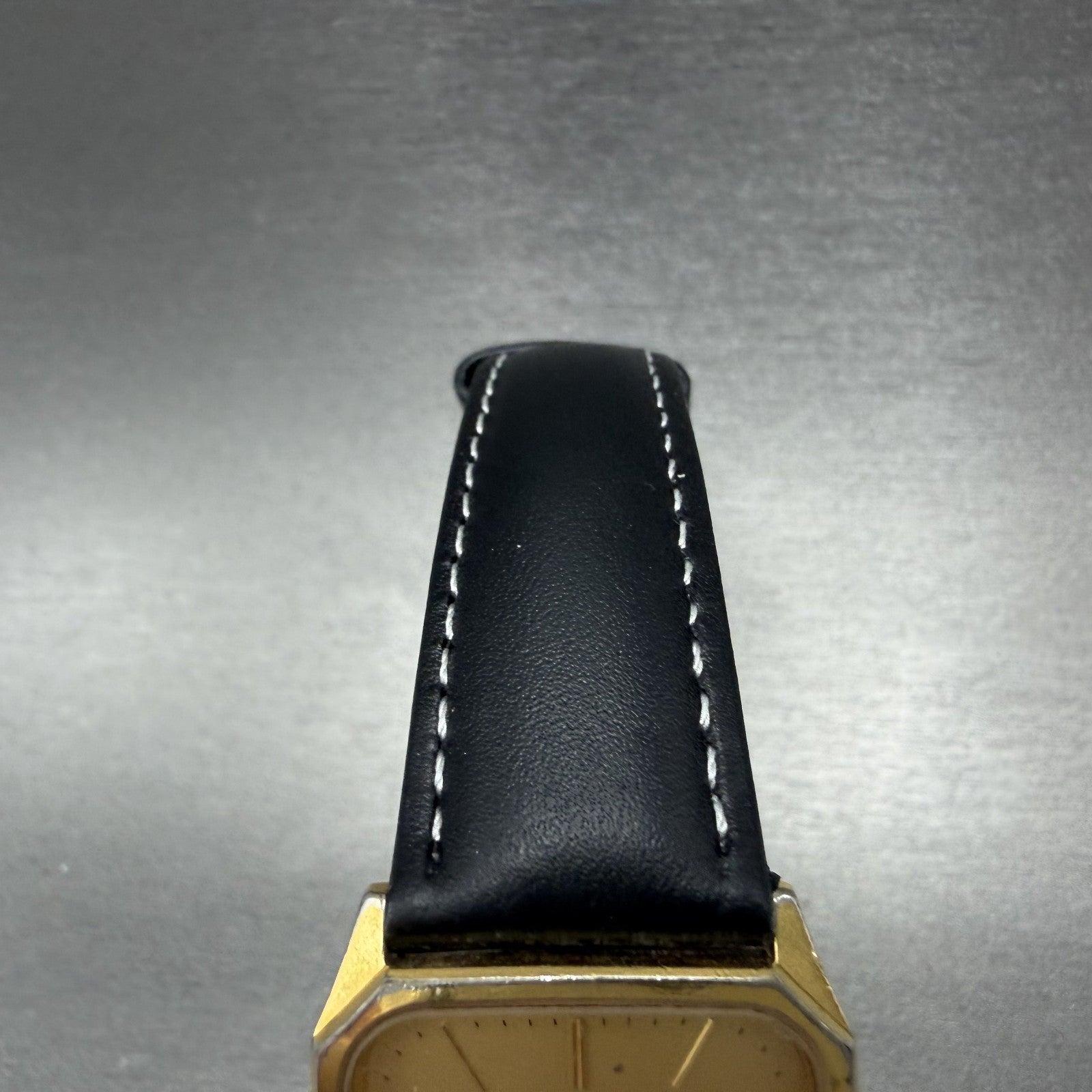 Citizen CQ Tank Watch Men 28mm Champagne Dial Gold Tone 2830-262646 New Battery4