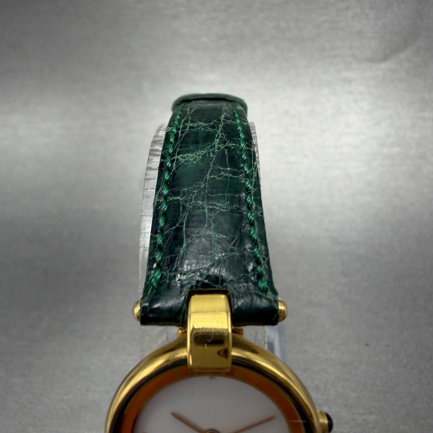 Paolo Gucci Watch Women 24mm White Dial Gold Tone Round New battery NOS VTG4